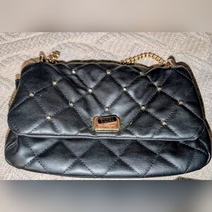 Badgley Mischka Black Quilted Chain-Handle Shoulder Bag
